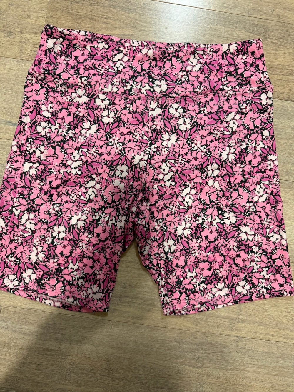 Alya Pink Floral Bike Shorts